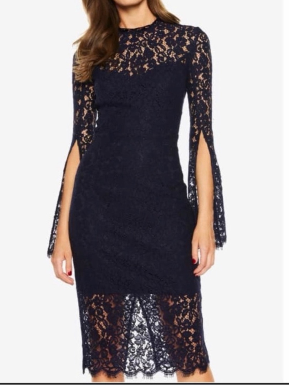 Bardot Navy Lace Sienna Dress NWT